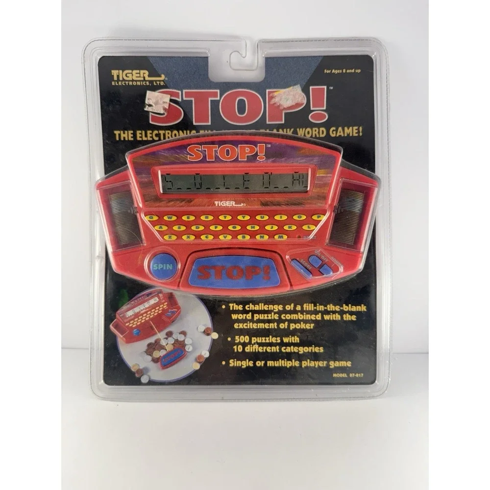 STOP! Hand-Held Electronic Game‎ 1998 Tiger Vintage New Sealed W/ Expansion Card